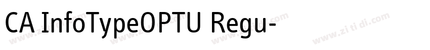 CA InfoTypeOPTU Regu字体转换